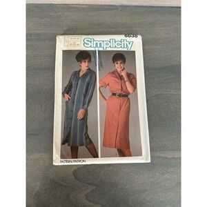 Simplicity Vintage Uncut Misses Easy to Sew Dress Size 14/16/18 Pattern No 6638